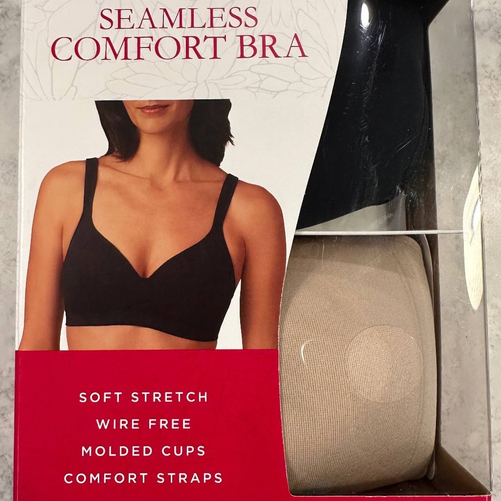 Carole Hochman Ladies' Wirefree Seamless Comfort Bra, 2-pack